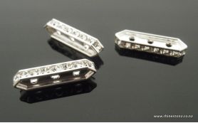 Swarovski Bardelle 3Hole Silver/Crystal 18mm