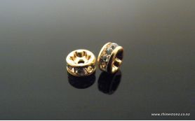 Preciosa Diamante Spacer Gold/Crystal 4.5mm