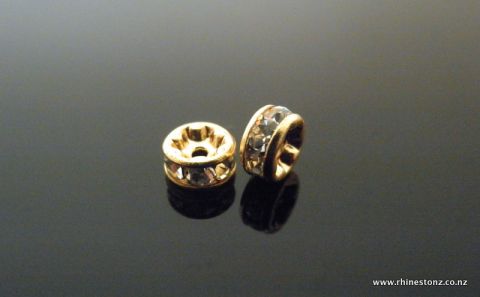 Preciosa Diamante Rondelle Gold/Crystal 4.5mm