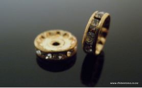 Preciosa Diamante Rondelle Gold/Crystal 12mm