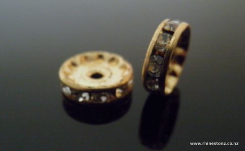 Preciosa Diamante Spacer Gold/Crystal 12mm