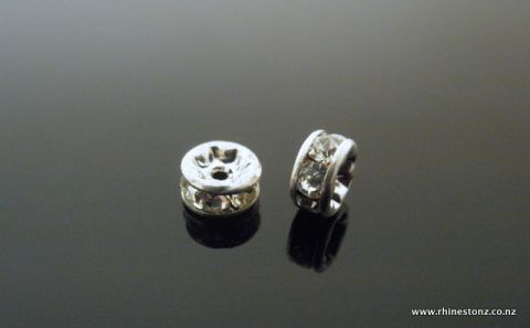 Preciosa Diamante Spacer Silver/Crystal 4.5mm